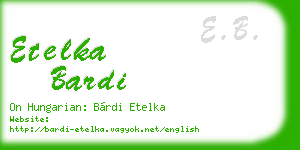 etelka bardi business card